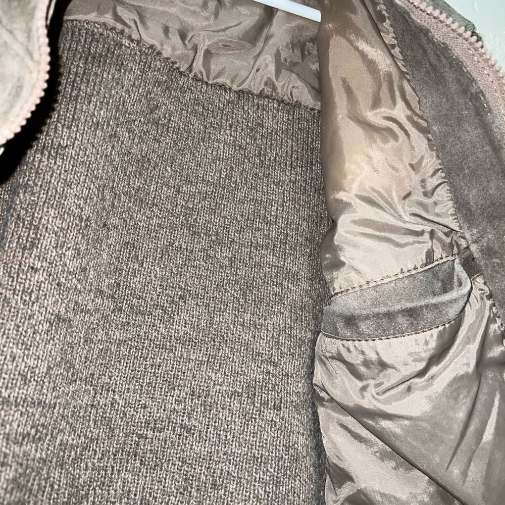 Vintage Mervyns Beige Tan Mens Collection Cow Split Leather Jacket Size L
 L - Picture 5 of 6